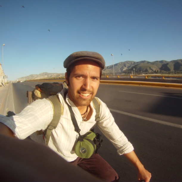 Riding my bike from Torreon to Cuencamé, Mexico.