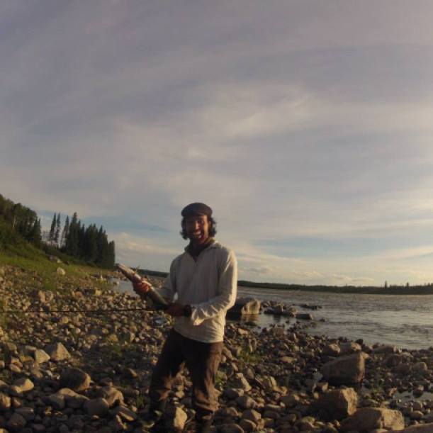 Fishing at Rupert River, James Bay Canada